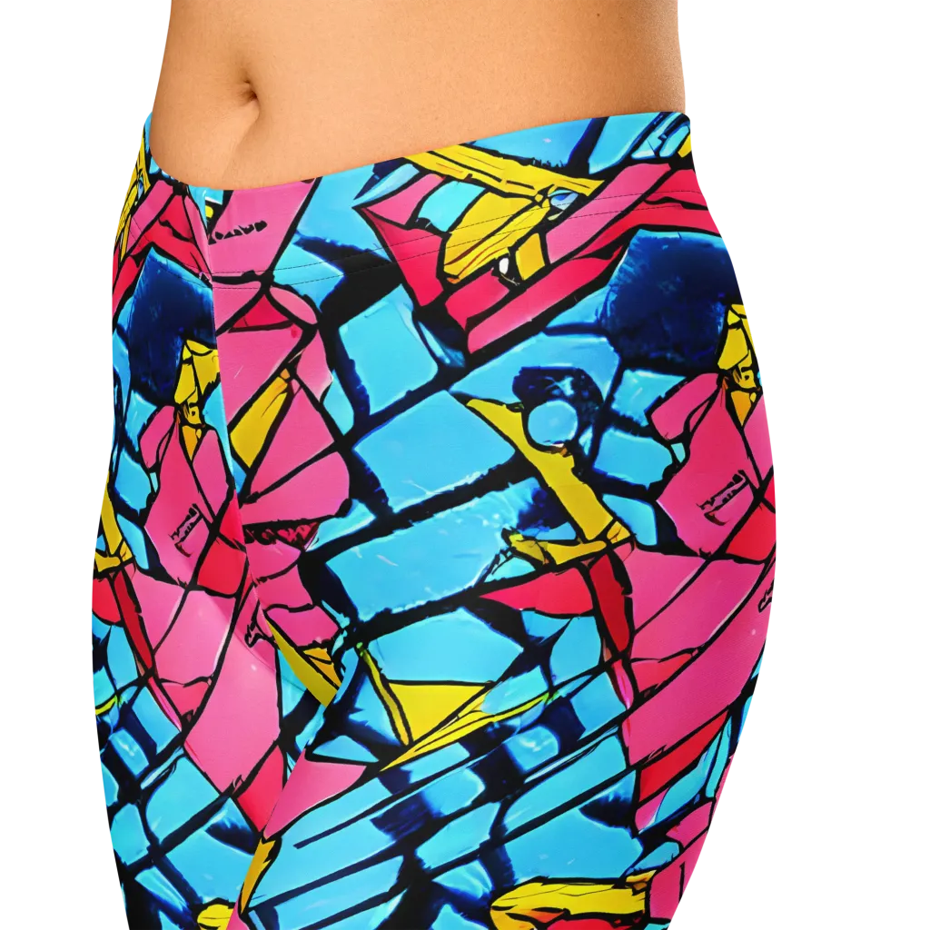 Barbier Bloom on Capri Leggings — Zoomed-in