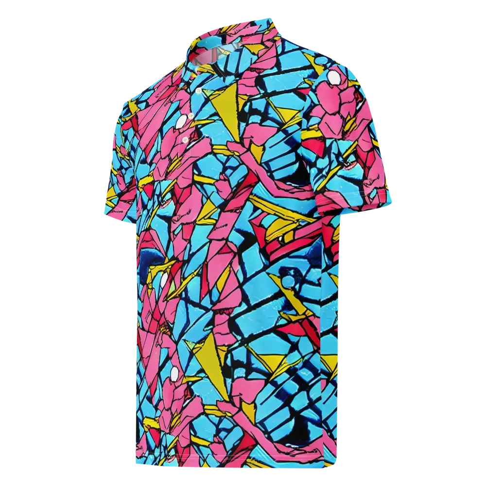 Barbier Bloom on Men's Slim Fit Polo Shirt — Left Front
