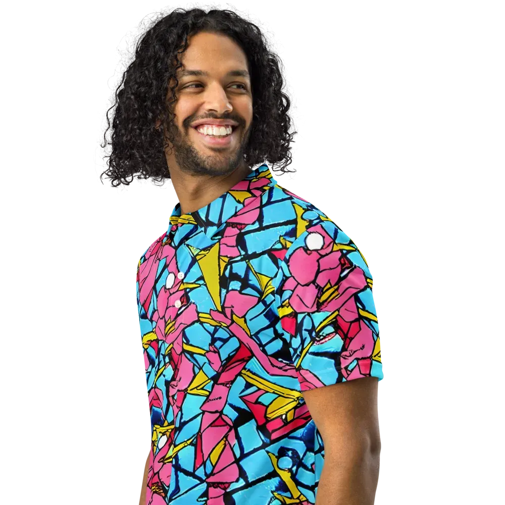 Barbier Bloom on Men's Slim Fit Polo Shirt — Left Front