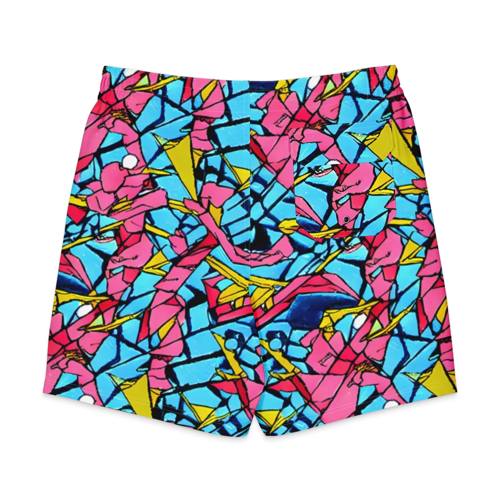 Barbier Bloom on Men's Board Shorts — Back