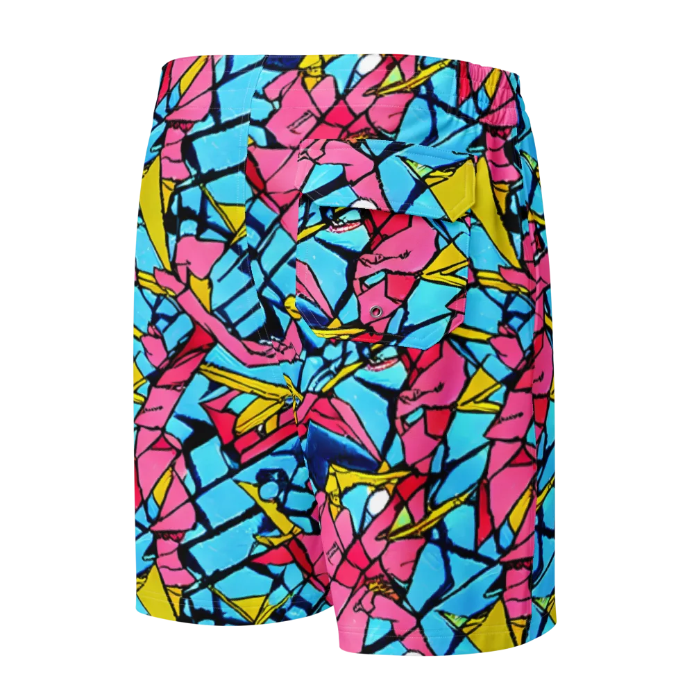 Barbier Bloom on Men's Board Shorts — Back