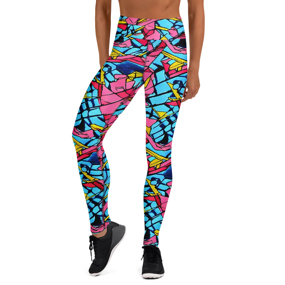 Barbier Bloom on Yoga Leggings — Front