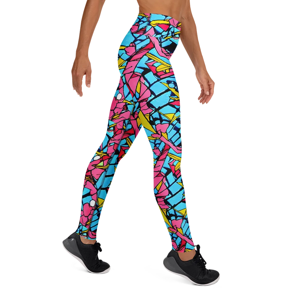 Barbier Bloom on Yoga Leggings — Right