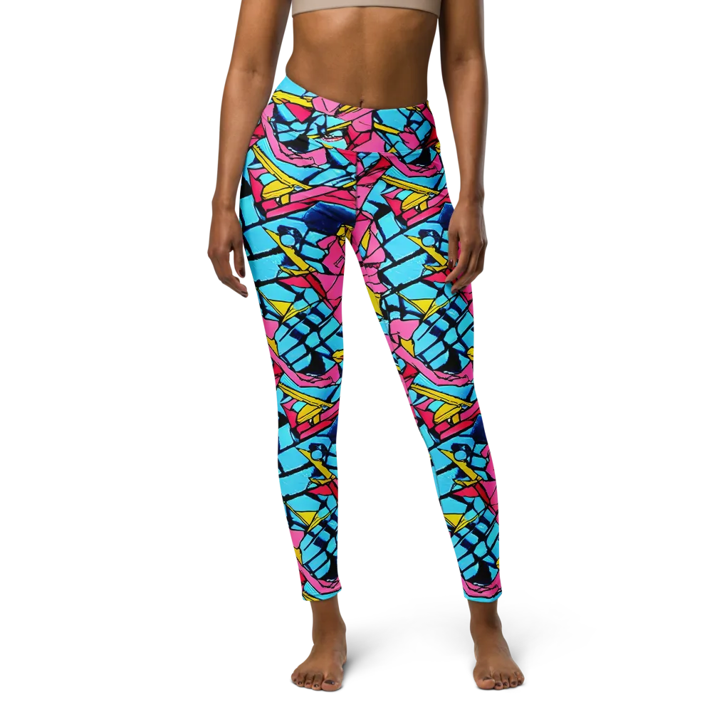 Barbier Bloom on Yoga Leggings — Front
