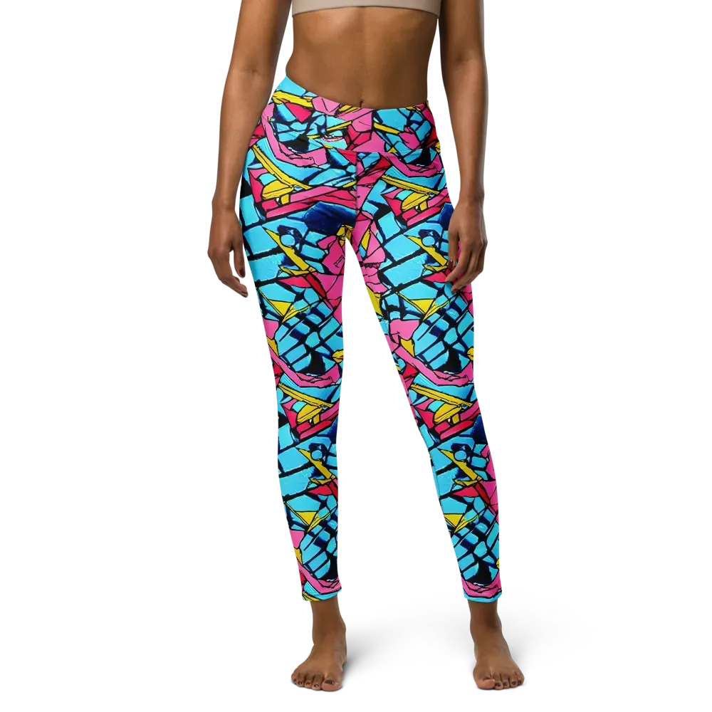Barbier Bloom on Yoga Leggings — Front