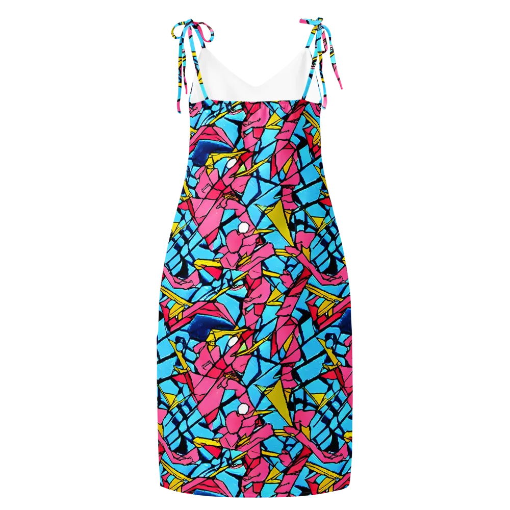 Barbier Bloom on Slip Dress — Back
