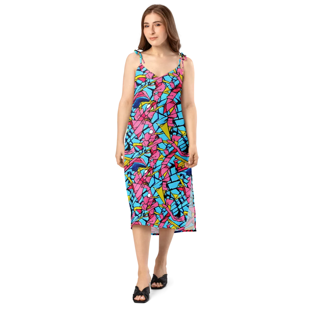 Barbier Bloom on Slip Dress — Front