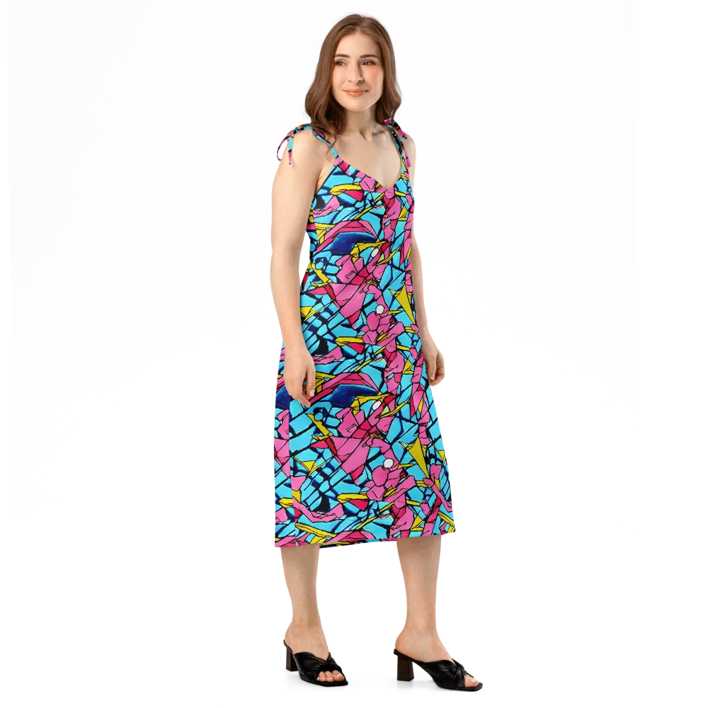 Barbier Bloom on Slip Dress — Right Front