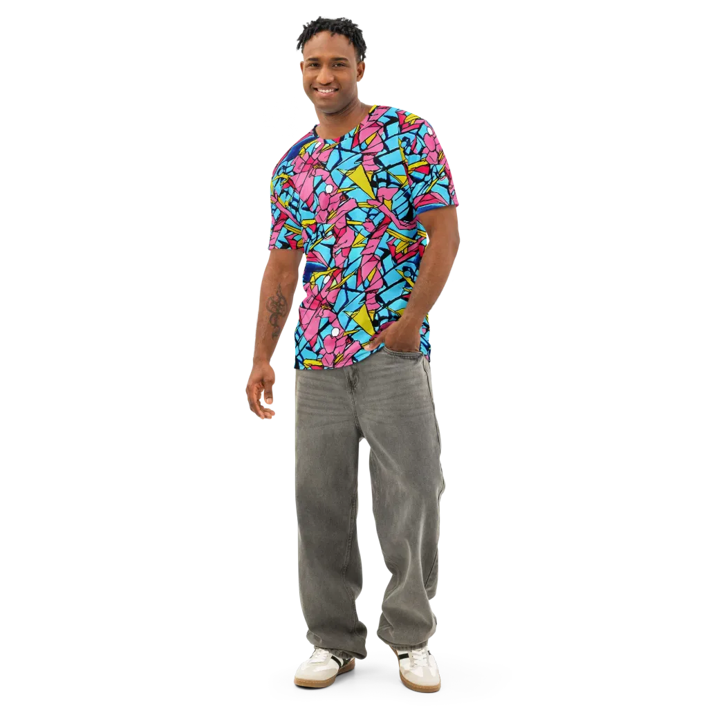 Barbier Bloom on Men's Cotton Crew Neck T-Shirt — Front