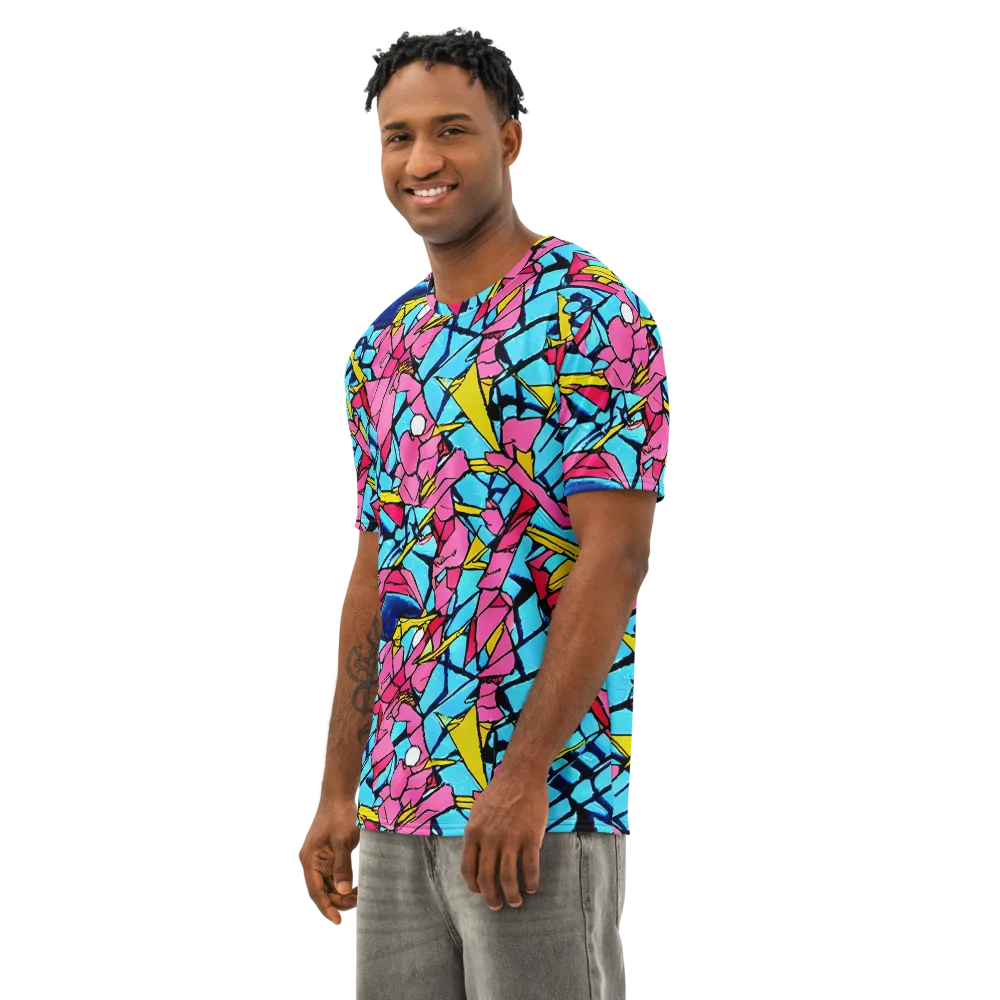 Barbier Bloom on Men's Cotton Crew Neck T-Shirt — Left Front
