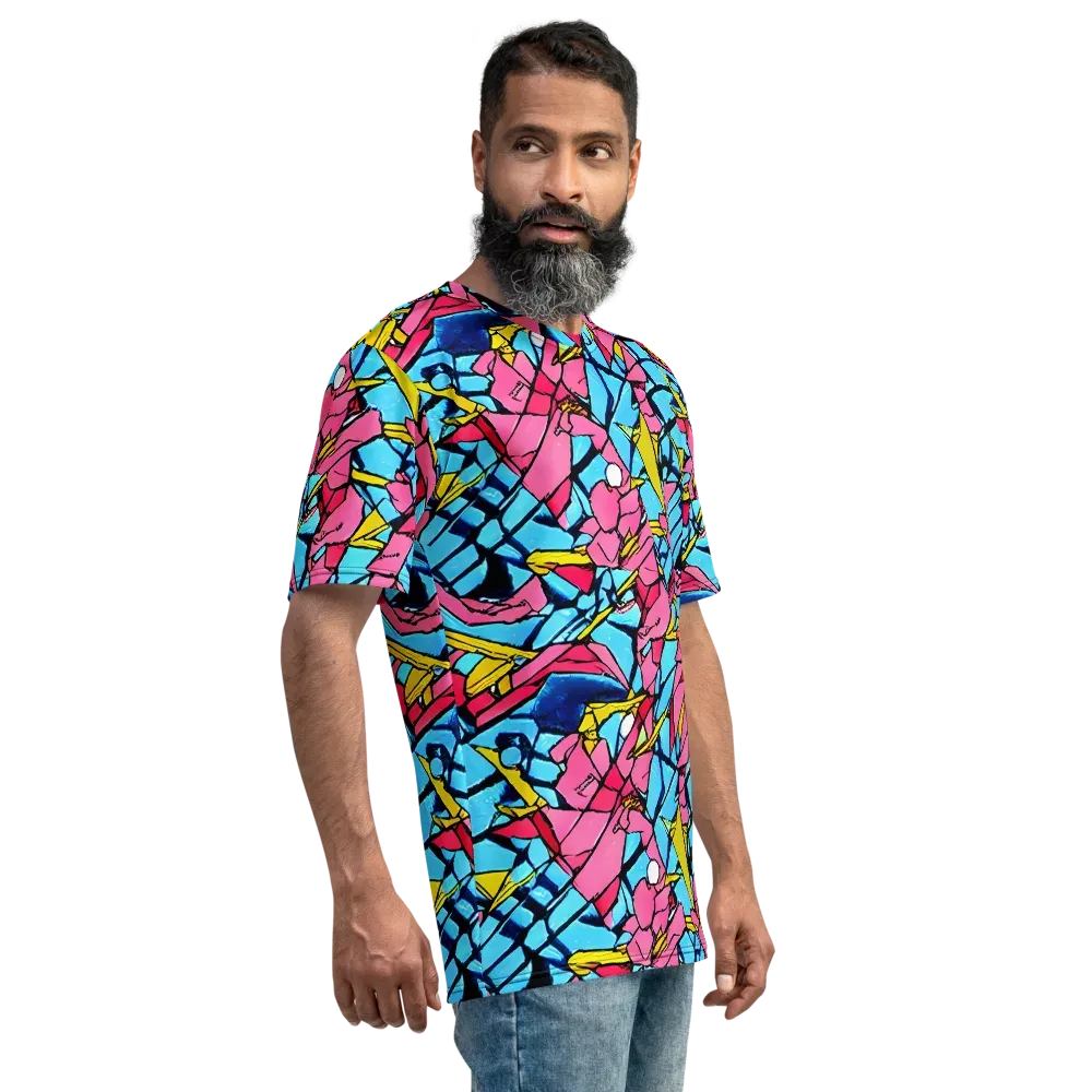 Barbier Bloom on Men's Crew Neck T-Shirt — Right