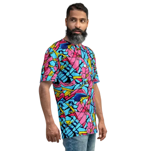 Barbier Bloom on a Men's Crew Neck T-Shirt