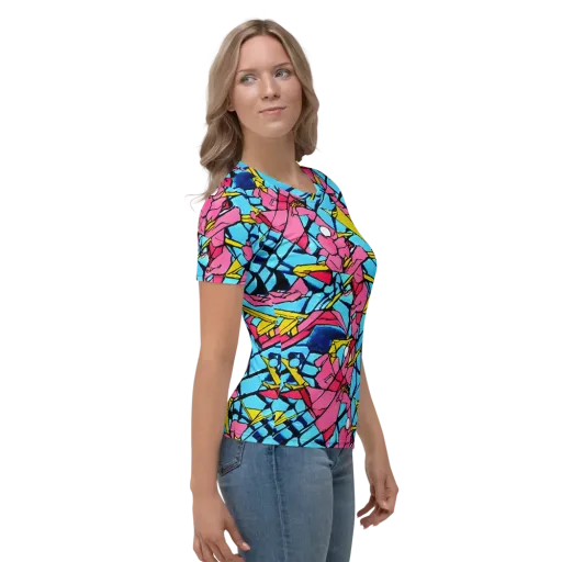Barbier Bloom on a Women's Crew Neck T-Shirt