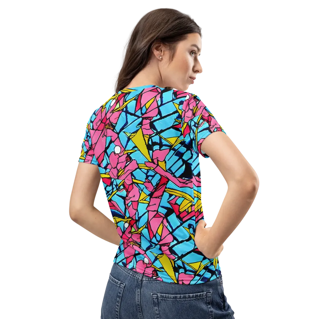 Barbier Bloom on Women's Crew Neck T-Shirt — Back