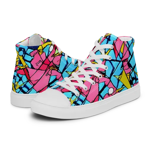 Barbier Bloom on a Women's High Top Canvas Shoes