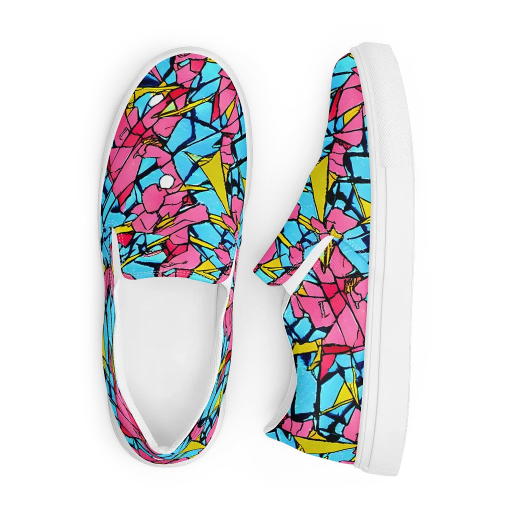 Barbier Bloom on Men's Slip-On Canvas Shoes — Front