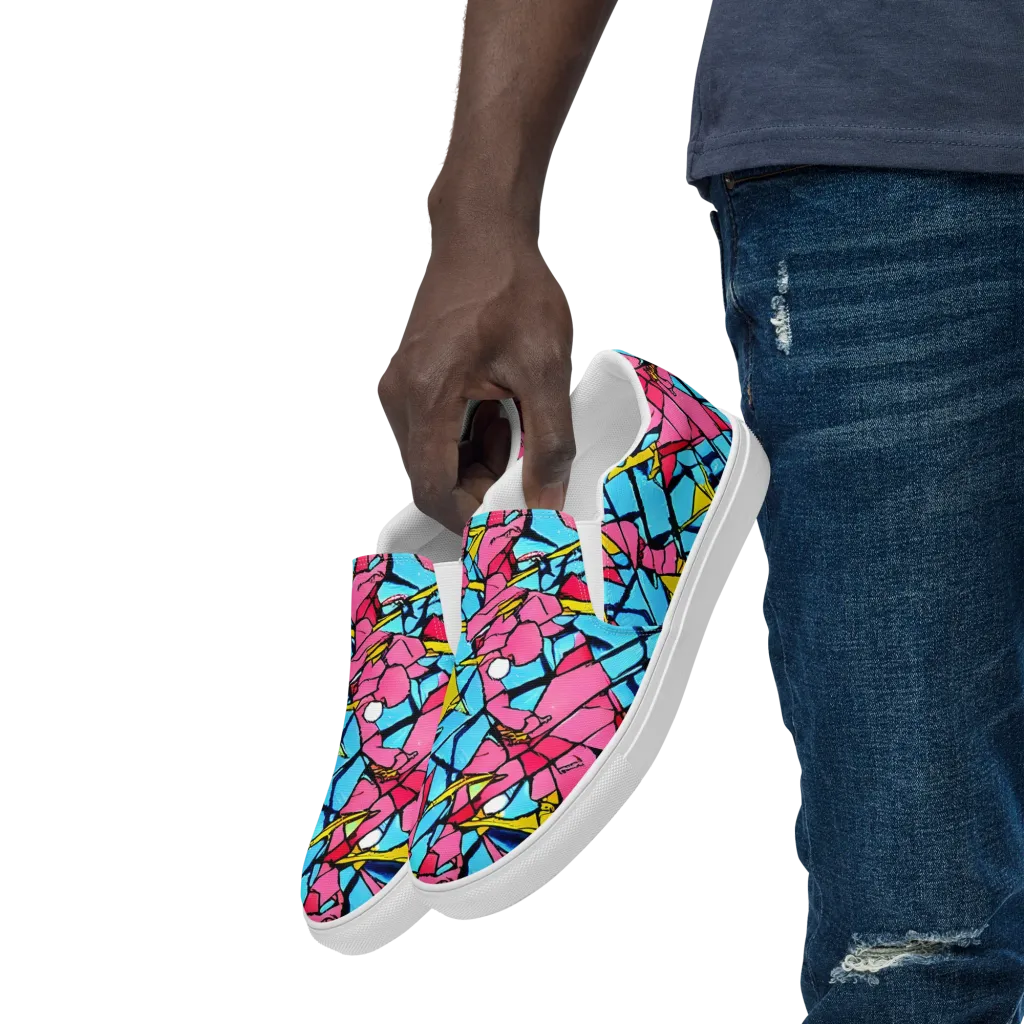 Barbier Bloom on Men's Slip-On Canvas Shoes — Left Front