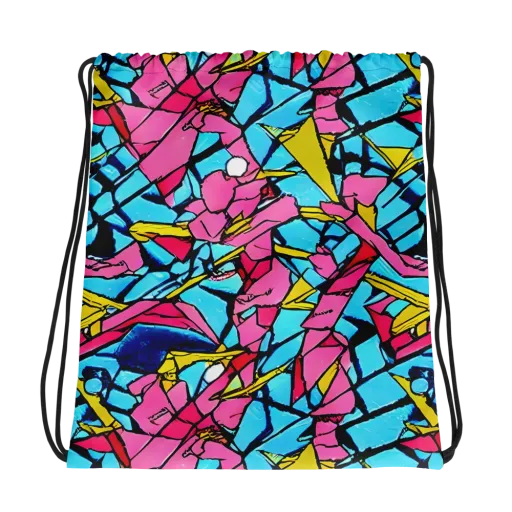 Barbier Bloom on a Drawstring Bag