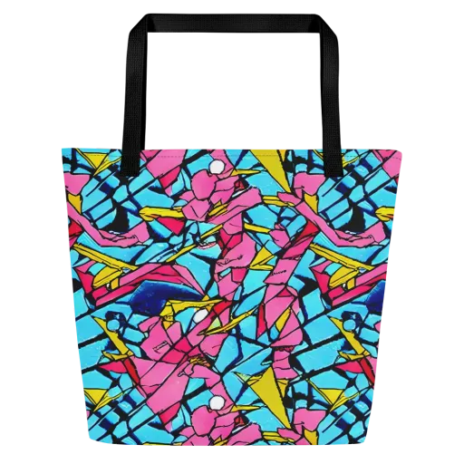 Barbier Bloom on a Large Tote Bag W/ Pocket