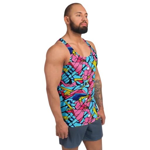 Barbier Bloom on a Men's Tank Top