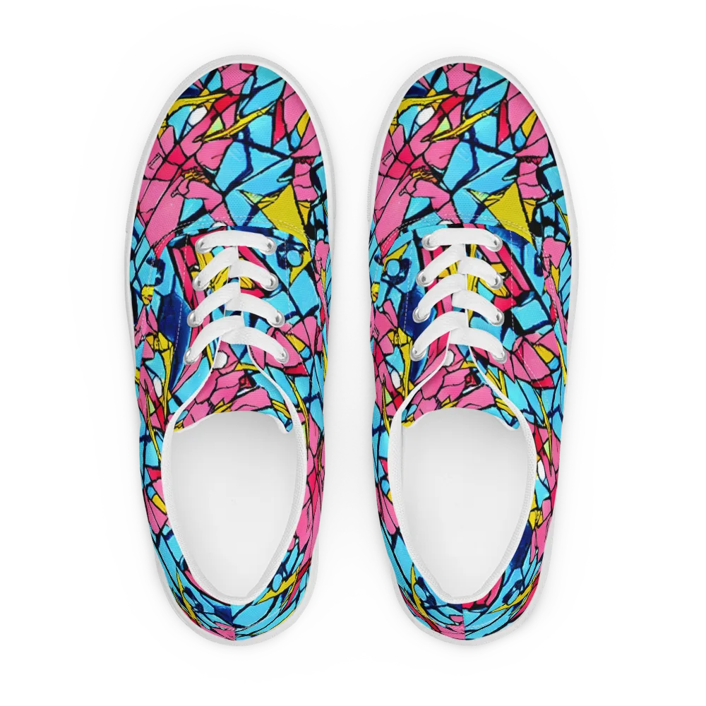 Barbier Bloom on Men's Lace-Up Canvas Shoes — Front