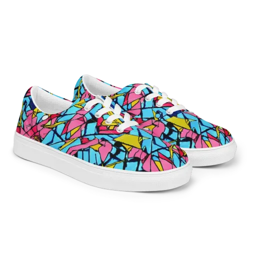 Barbier Bloom on a Men's Lace-Up Canvas Shoes