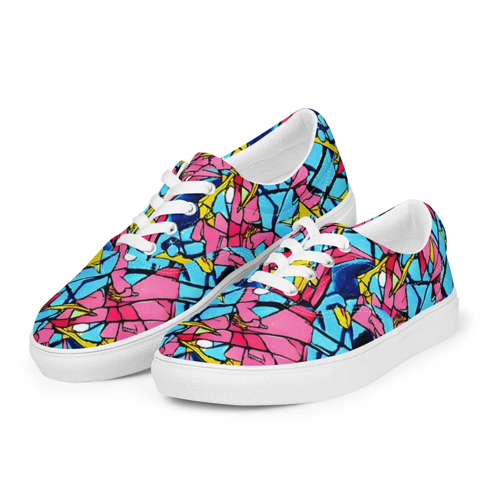 Barbier Bloom on Men's Lace-Up Canvas Shoes — Left Front