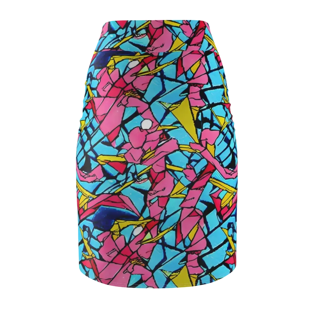 Barbier Bloom on Pencil Skirt — Back