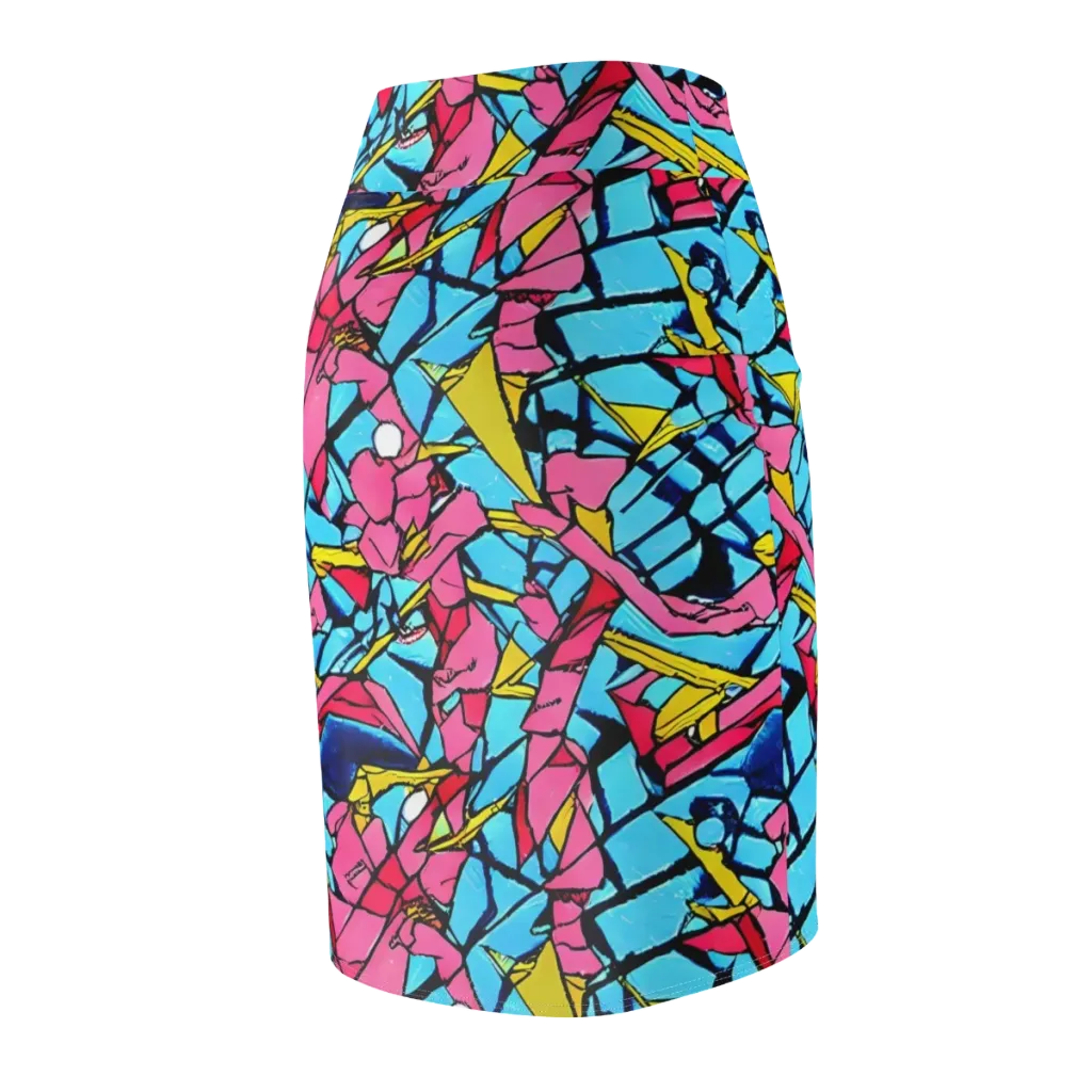 Barbier Bloom on Pencil Skirt — Back Side