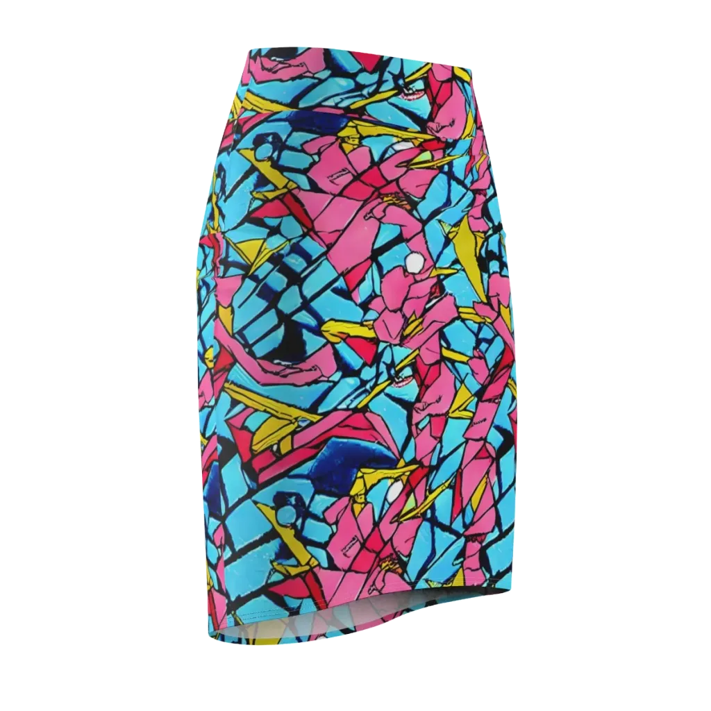 Barbier Bloom on Pencil Skirt — Front Side
