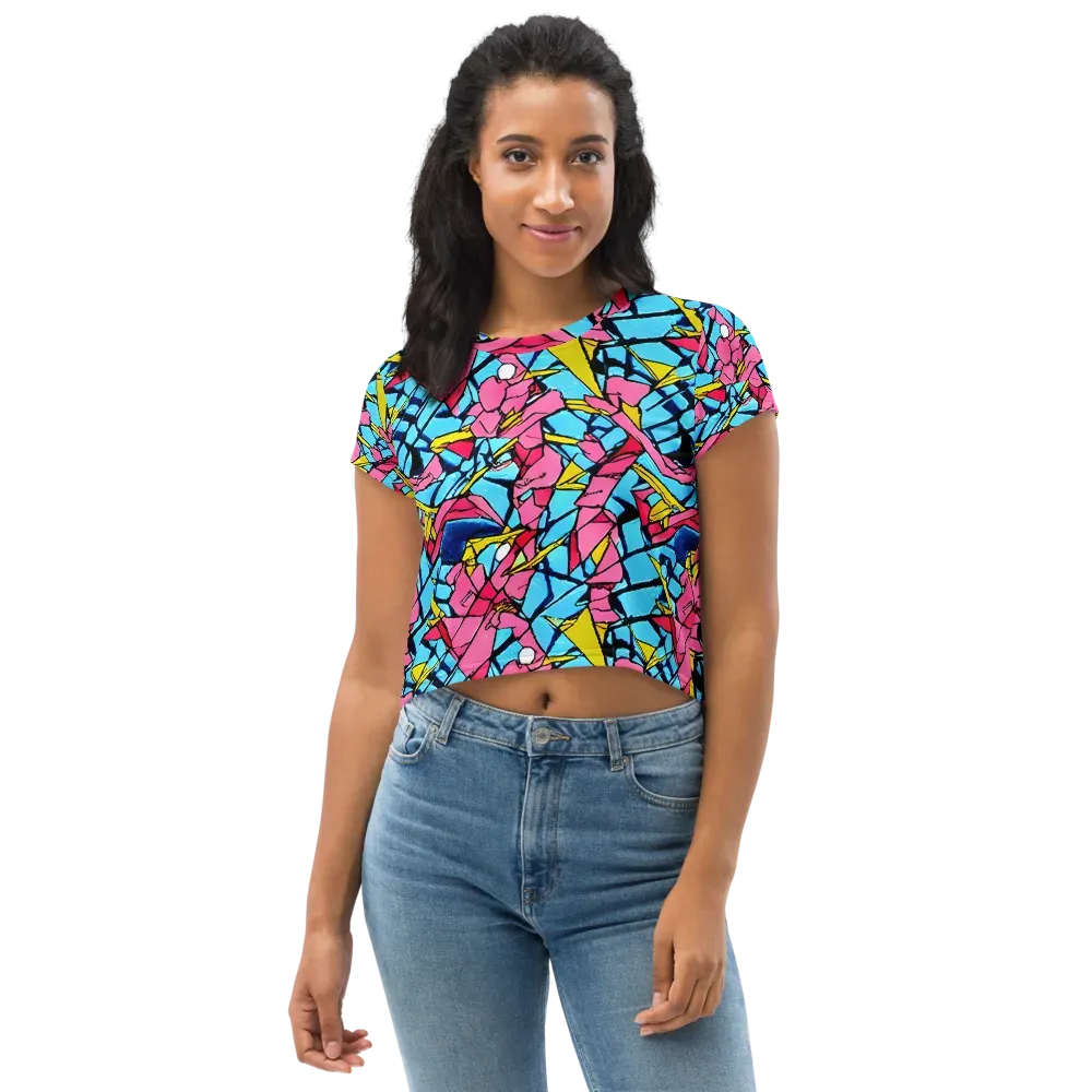 Barbier Bloom on Crop Tee — Front