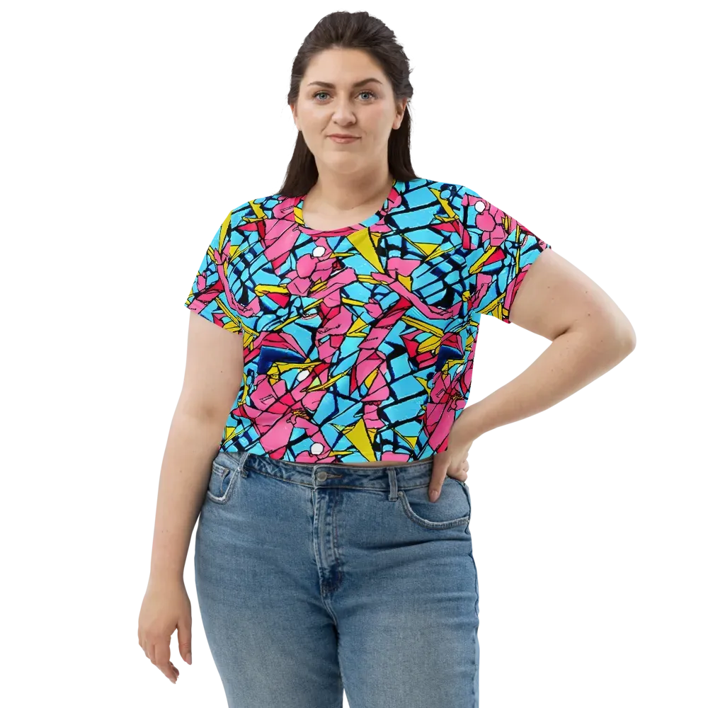 Barbier Bloom on Crop Tee — Front