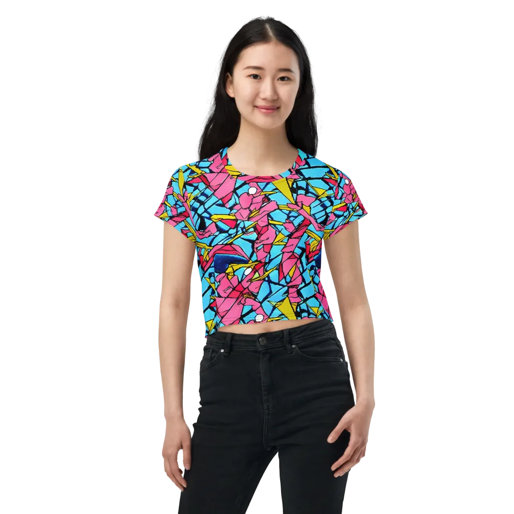 Barbier Bloom on Crop Tee — Front