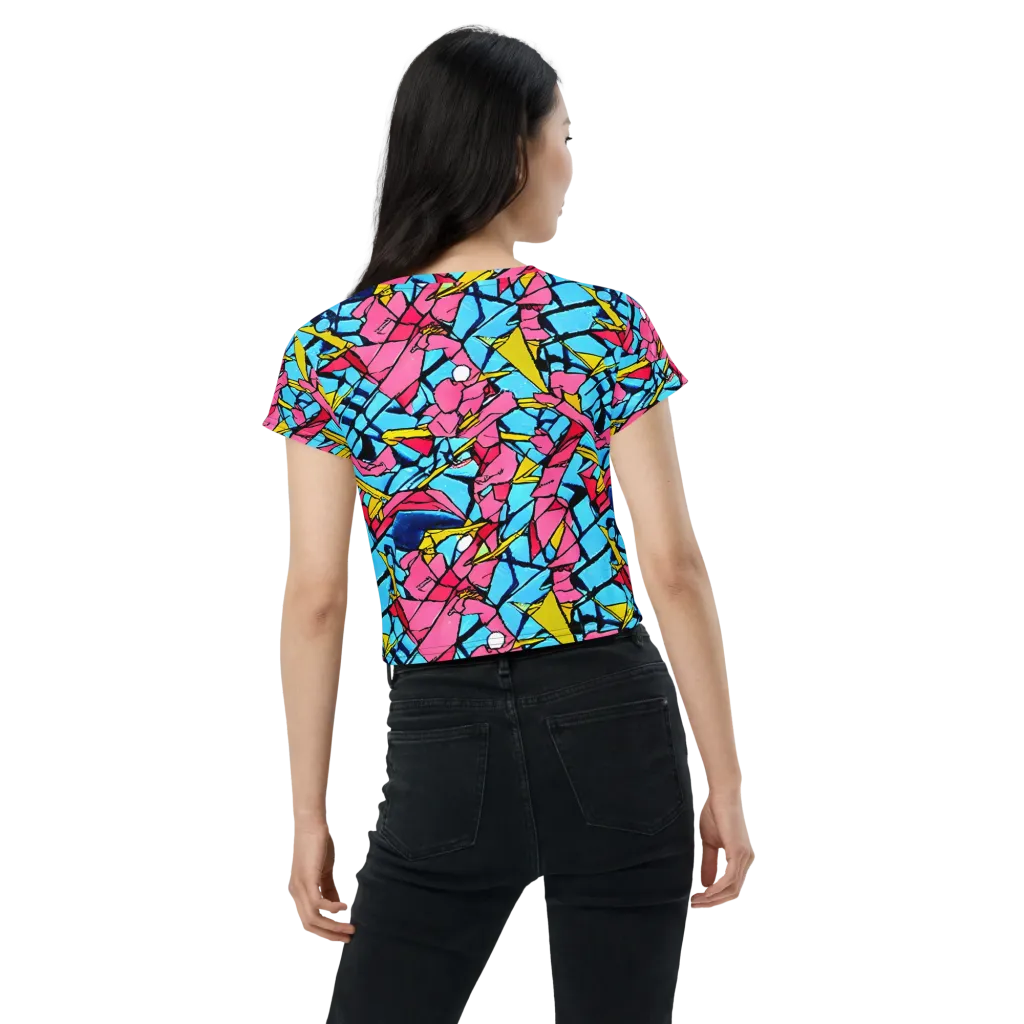Barbier Bloom on Crop Tee — Back