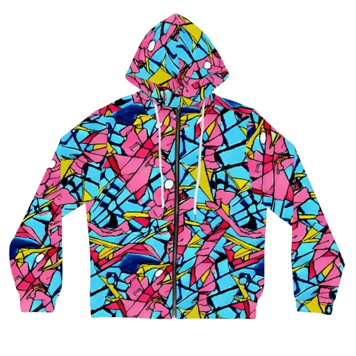 Barbier Bloom on a Women's Full-Zip Hoodie