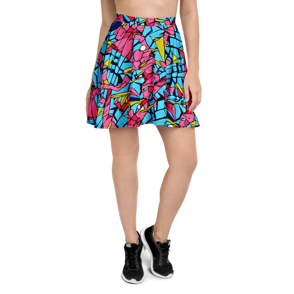 Barbier Bloom on Skater Skirt — Front