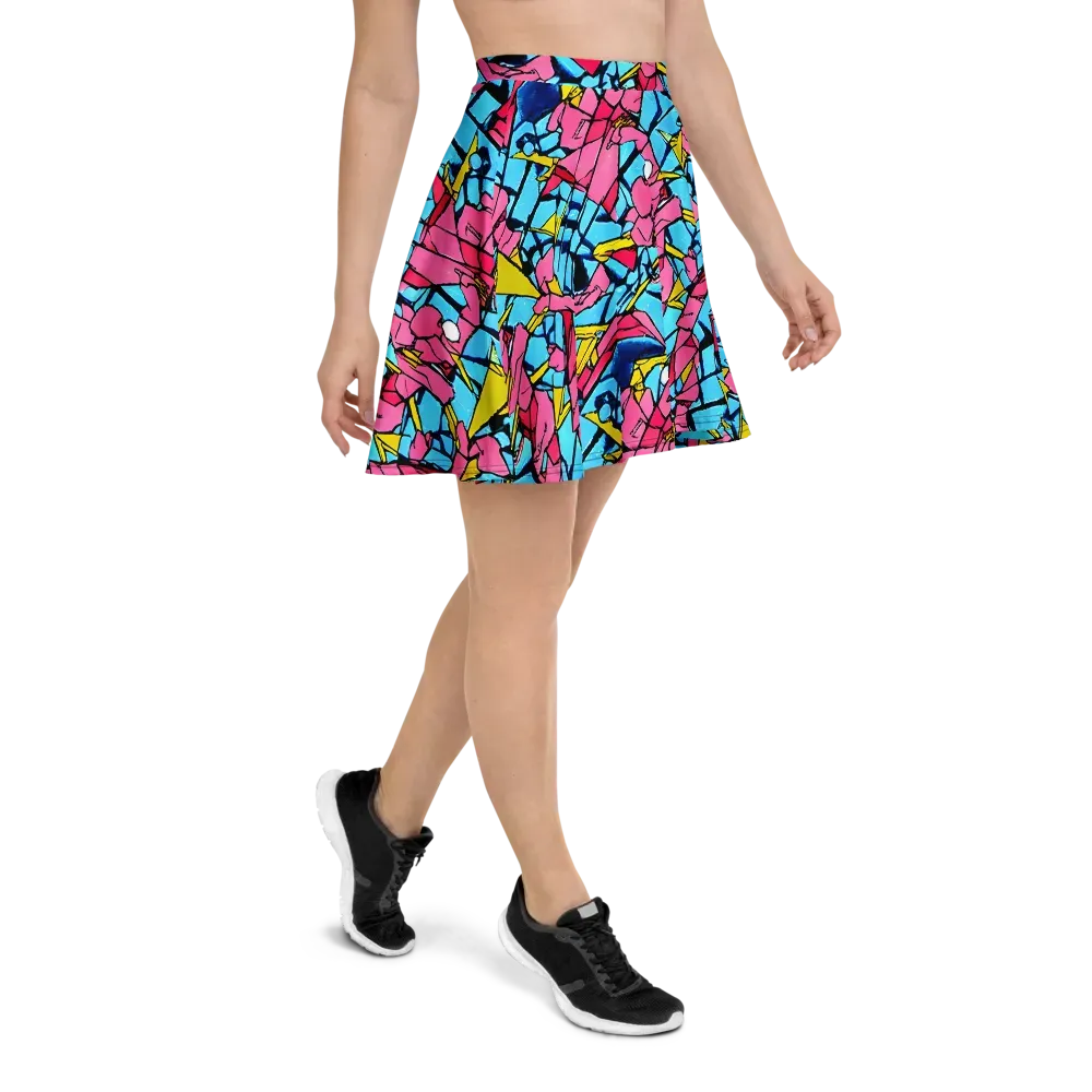 Barbier Bloom on Skater Skirt — Right