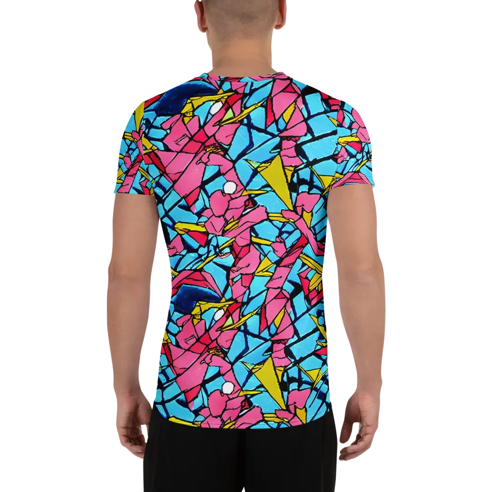 Barbier Bloom on Men's Athletic T-Shirt — Back