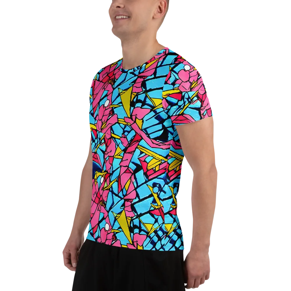 Barbier Bloom on Men's Athletic T-Shirt — Left