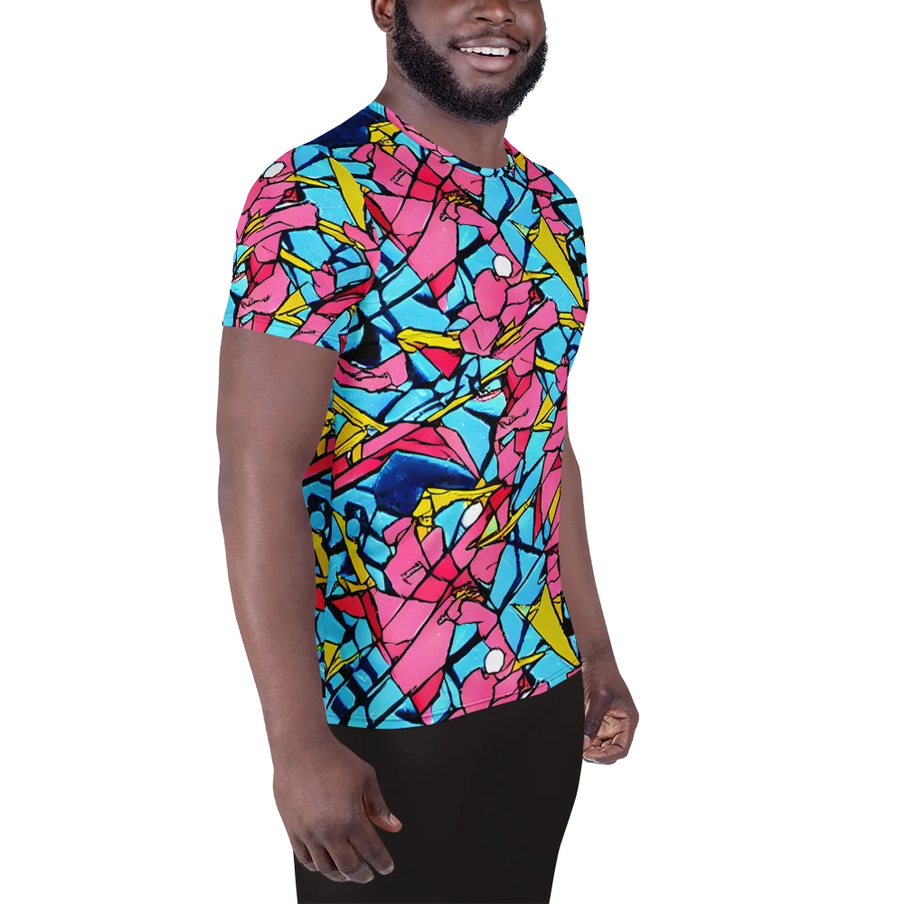 Barbier Bloom on Men's Athletic T-Shirt — Right