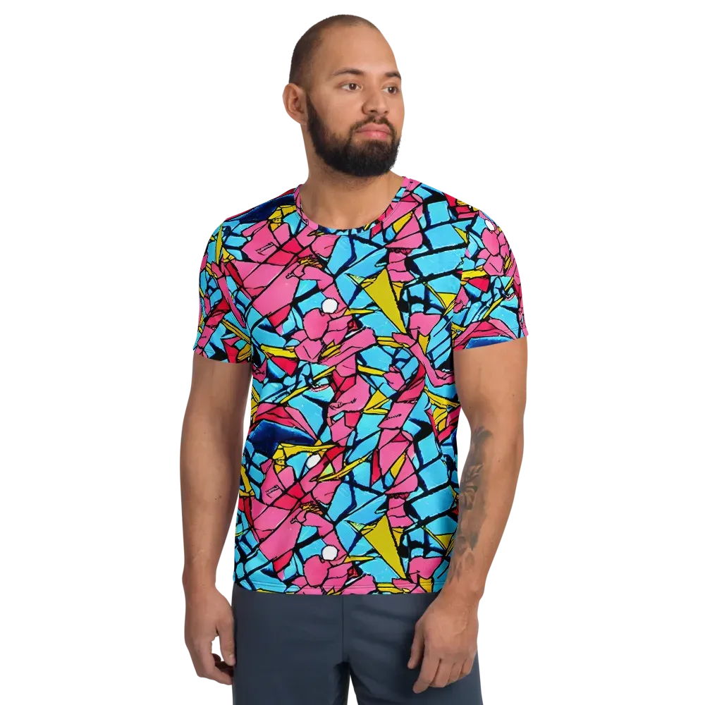 Barbier Bloom on Men's Athletic T-Shirt — Front