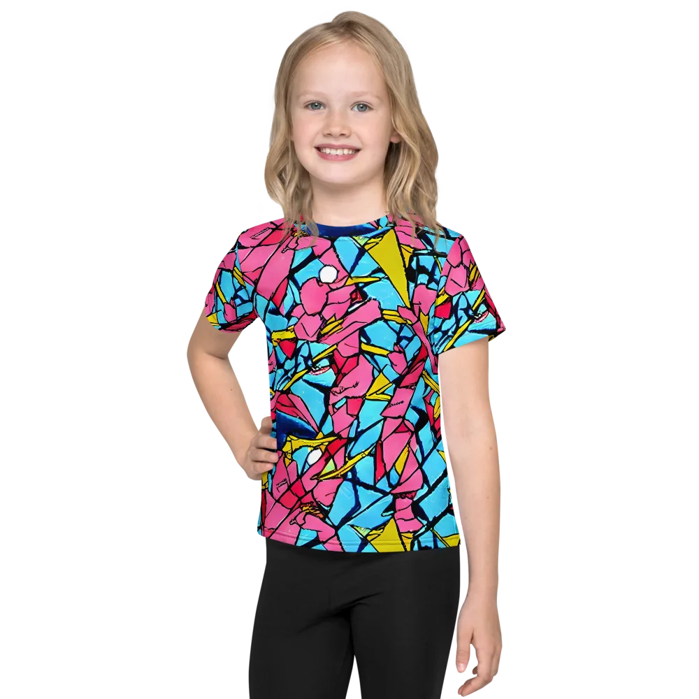 Barbier Bloom on Kids Crew Neck T-Shirt — Front