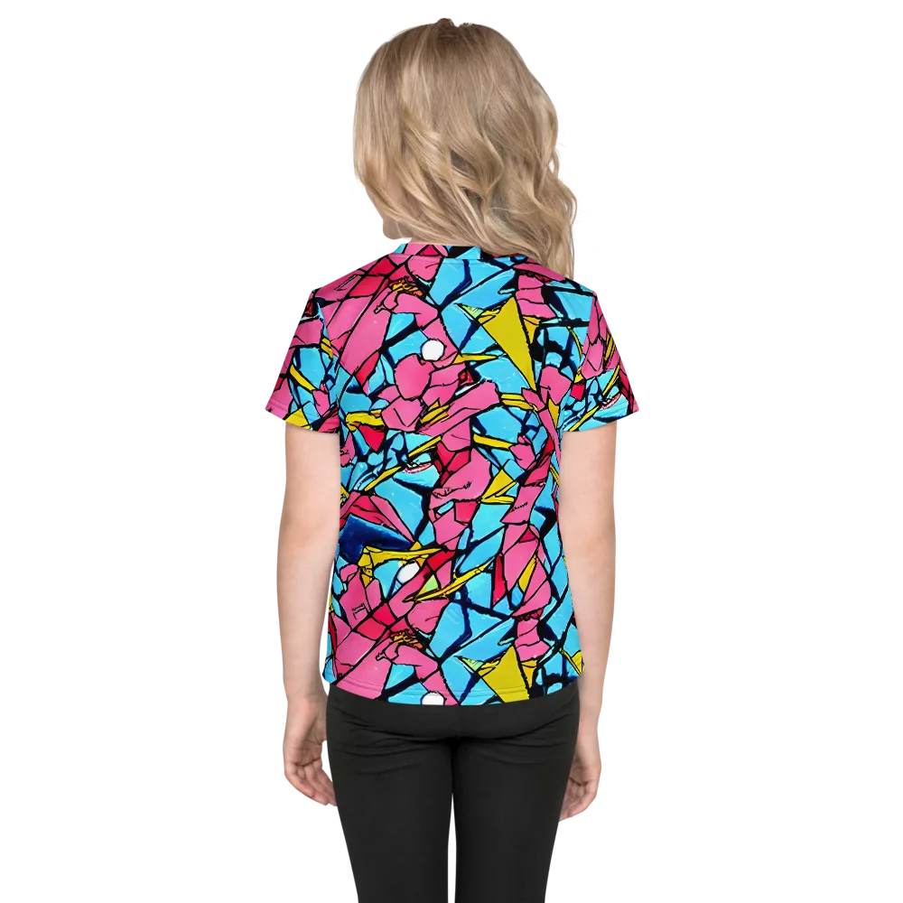 Barbier Bloom on Kids Crew Neck T-Shirt — Back