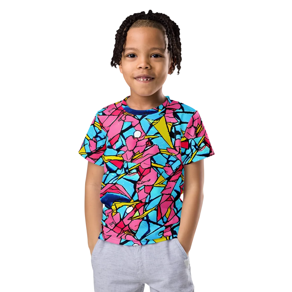 Barbier Bloom on Kids Crew Neck T-Shirt — Front