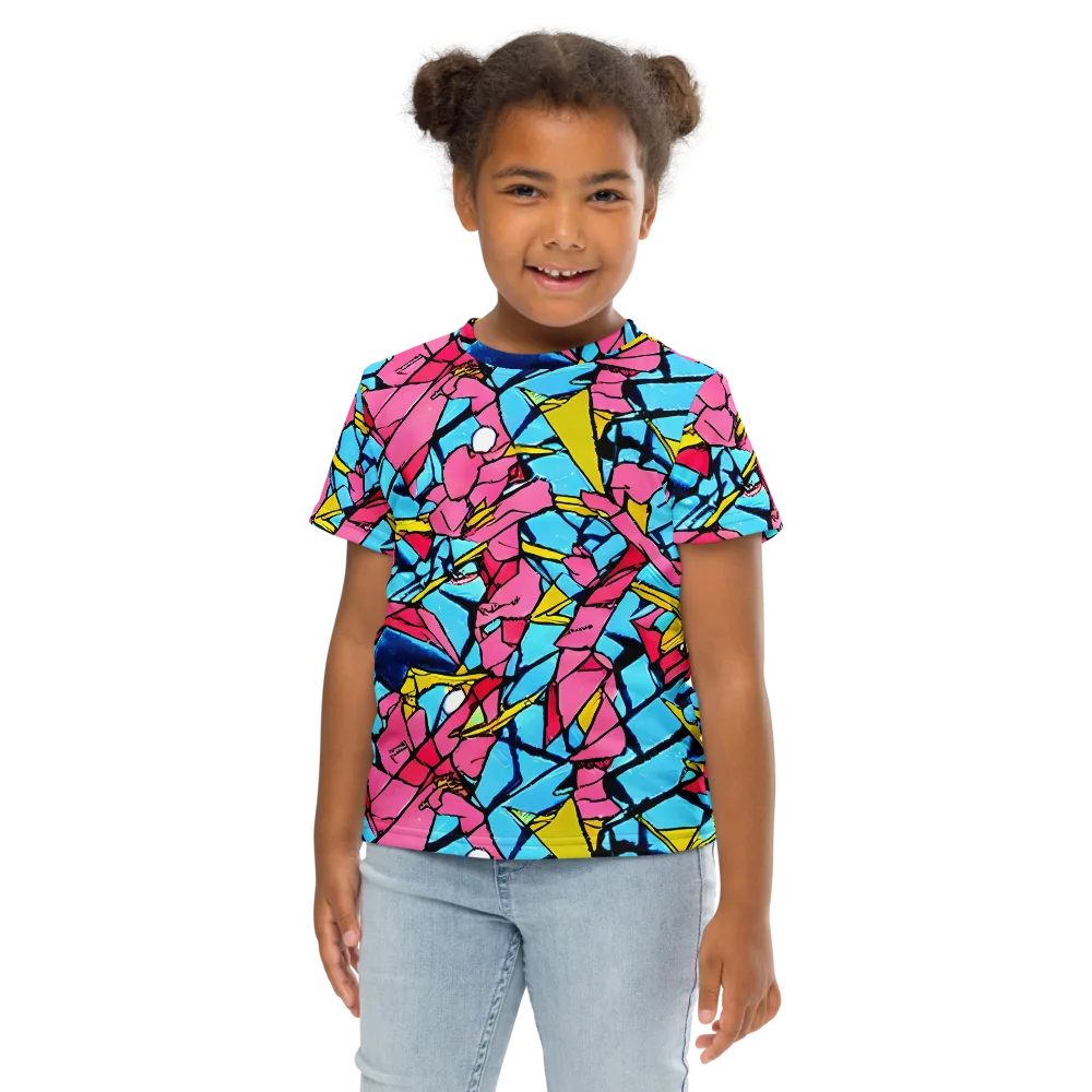 Barbier Bloom on Kids Crew Neck T-Shirt — Front