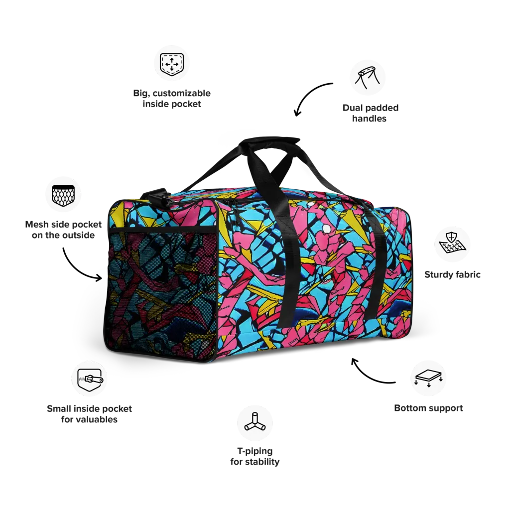 Barbier Bloom on Duffle Bag — Right Front
