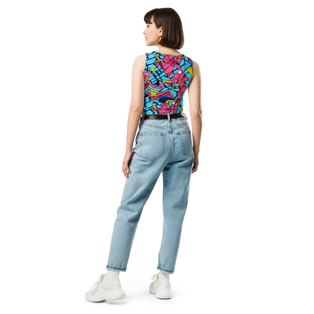 Barbier Bloom on Crop Top — Back