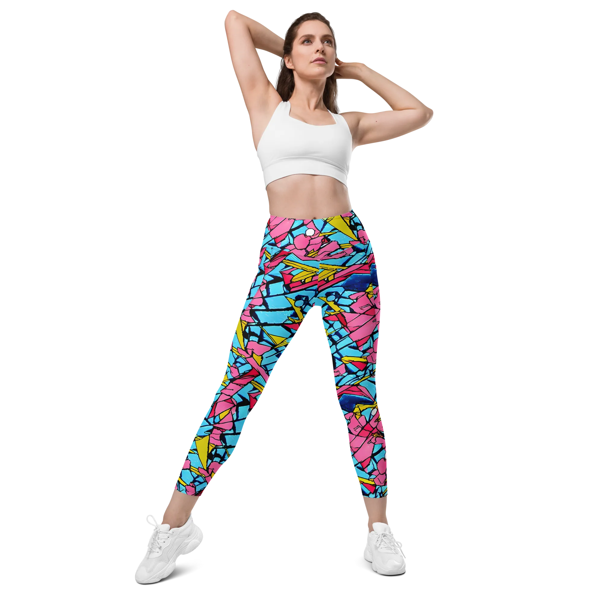 Barbier Bloom on Leggings with Pockets — Front