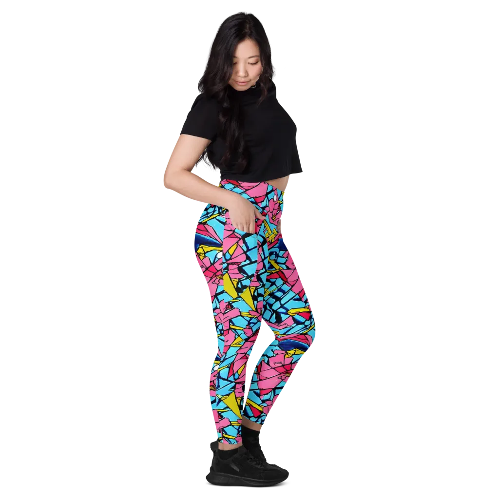 Barbier Bloom on Leggings with Pockets — Right