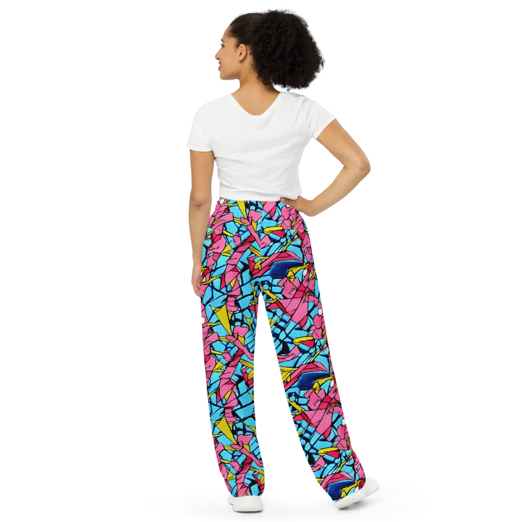 Barbier Bloom on Wide-Leg Pants — Back